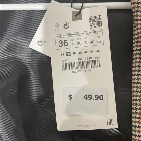 COPY - ZARA Hounds tooth tailored blazer NWT - Picture 4 of 10